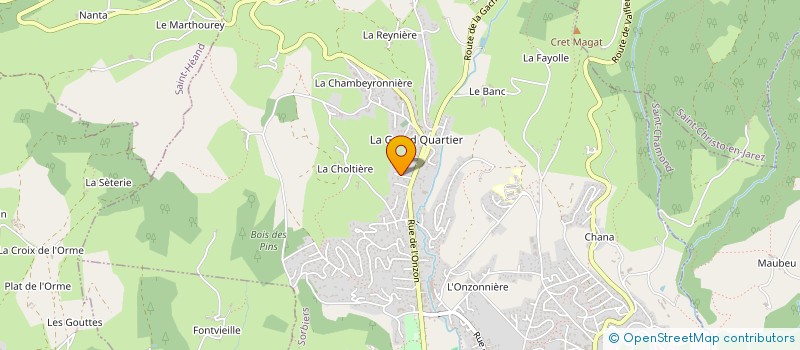 localisation de l'entreprise SCI PRODUCTIQUE MOULINIERS  SORBIERS