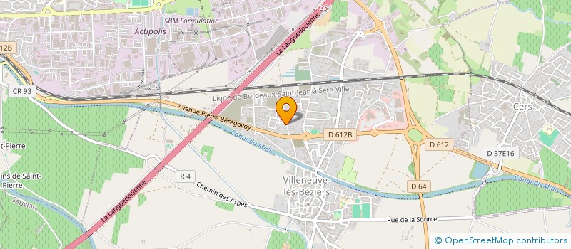 localisation de l'entreprise SCI PROFRACEL  VILLENEUVE-LES-BEZIERS