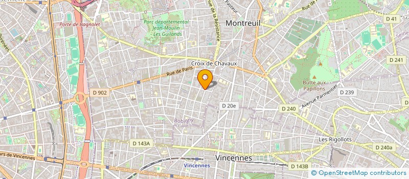 localisation de l'entreprise SCI PROGEBAT à MONTREUIL