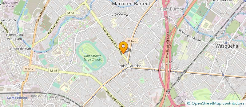 localisation de l'entreprise SCI PROGOR à MARCQ-EN-BARŒUL
