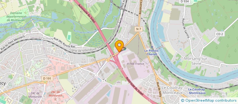 localisation de l'entreprise SCI PROGRES  ORMOY