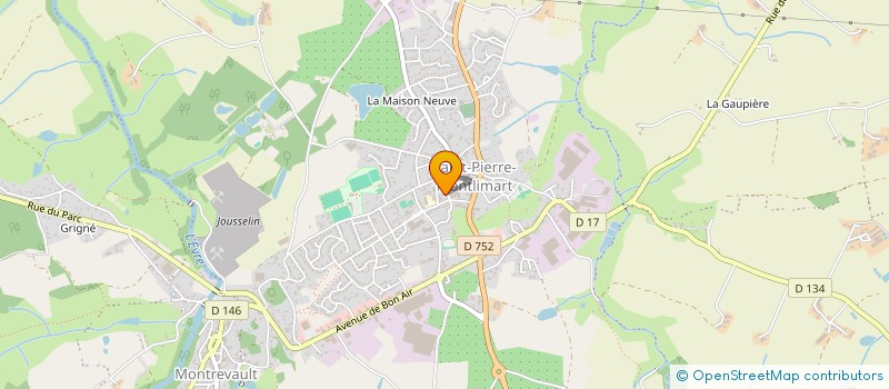 localisation de l'entreprise SCI PROIETTI PROD'HOMME à MONTREVAULT-SUR-EVRE
