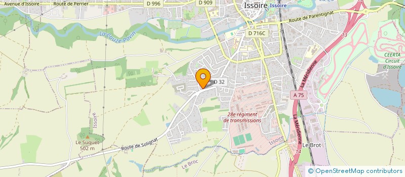 localisation de l'entreprise SCI PROJECTION  ISSOIRE