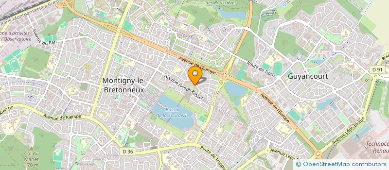 localisation de l'entreprise SCI PROJET  MONTIGNY-LE-BRETONNEUX