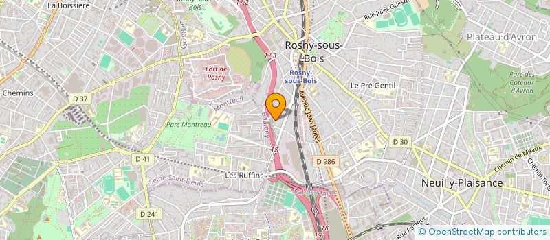 localisation de l'entreprise SCI PROMA à ROSNY-SOUS-BOIS