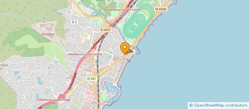 localisation de l'entreprise SCI PROVENCE à VILLENEUVE-LOUBET