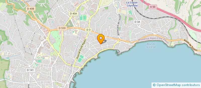 localisation de l'entreprise SCI PROVENCE ALSACE  LA CIOTAT