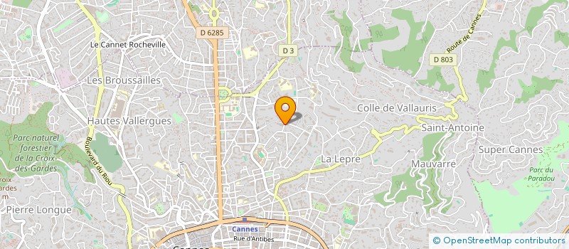 localisation de l'entreprise SCI PROVENCE BUGEY  CANNES