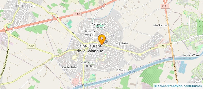 localisation de l'entreprise SCI PRUJA FRERE ET SOEURS  ST LAURENT DE LA SALANQUE