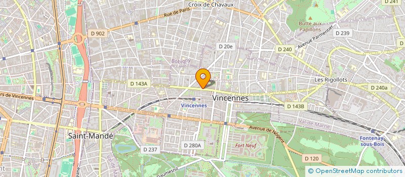 localisation de l'entreprise SCI PRUNEYLLE à VINCENNES