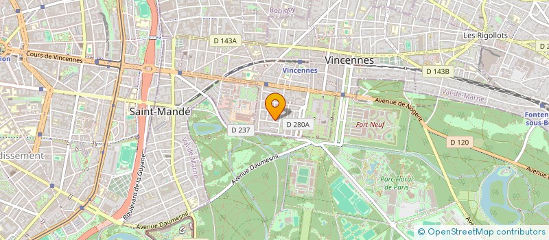 localisation de l'entreprise SCI PTL à VINCENNES