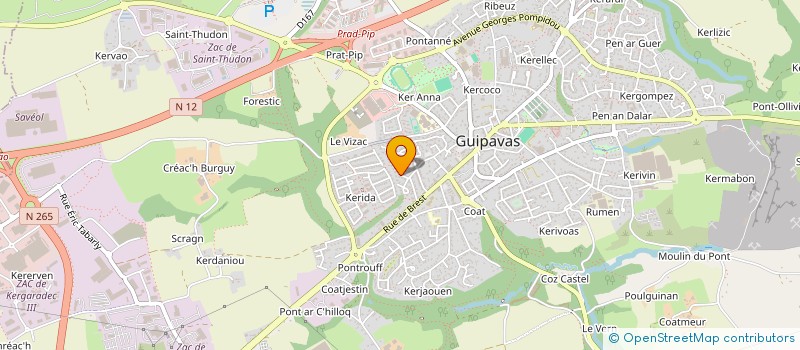 localisation de l'entreprise SCI PTSLC  GUIPAVAS