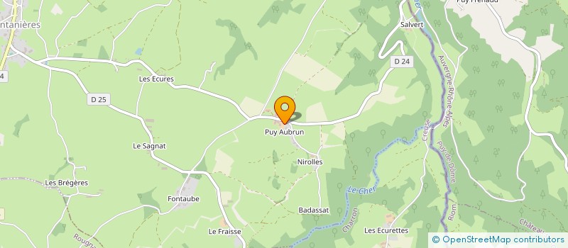 localisation de l'entreprise SCI PUY AUBRUN L.P. à FONTANIERES