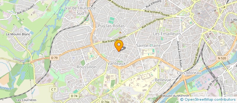 localisation de l'entreprise SCI PUY LAS RODAS à LIMOGES