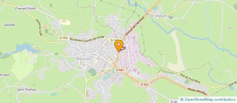 localisation de l'entreprise SCI PUYREMOND à MAURIAC