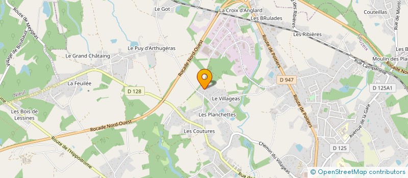 localisation de l'entreprise SCI PXB à COUZEIX