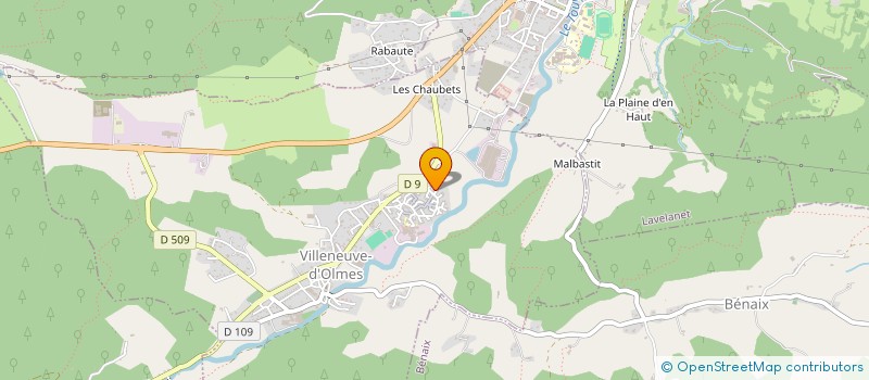 localisation de l'entreprise SCI PYRENEES ARIEGEOISES à VILLENEUVE-D'OLMES