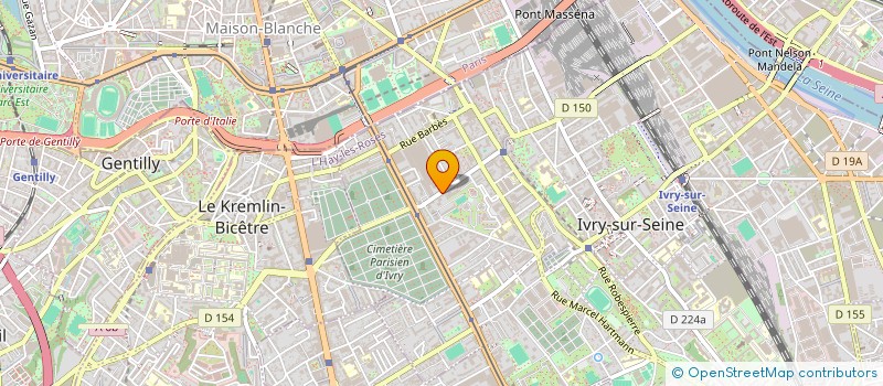 localisation de l'entreprise SCI PYROPE à IVRY-SUR-SEINE
