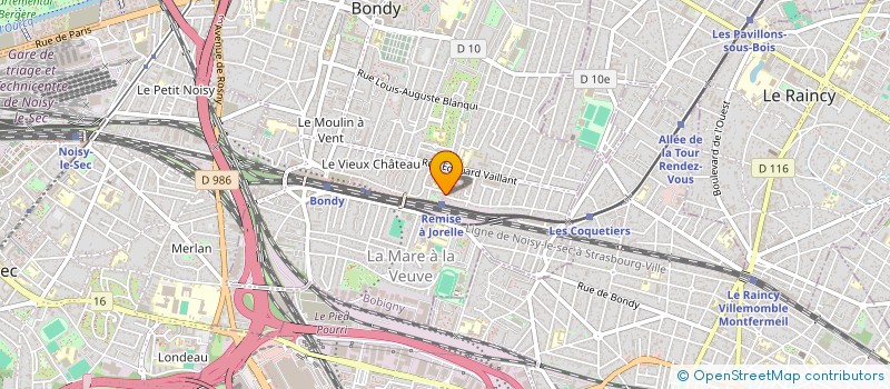 localisation de l'entreprise SCI PZ  BONDY