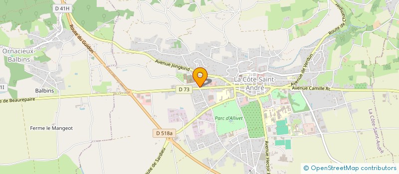 localisation de l'entreprise SCI Q.C.V  LA COTE-SAINT-ANDRE