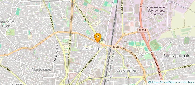 localisation de l'entreprise SCI QRA à DIJON