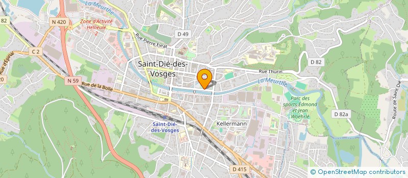 localisation de l'entreprise SCI QUAI 15 à SAINT-DIE-DES-VOSGES