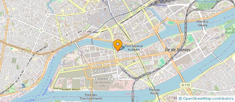 localisation de l'entreprise SCI QUAI RHUYS  NANTES