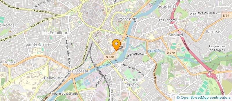 localisation de l'entreprise SCI QUAI SAINT MARTIAL à LIMOGES
