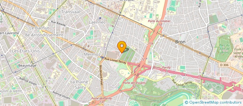 localisation de l'entreprise SCI QUALIUM  BRON