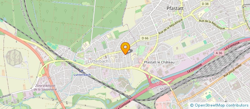 localisation de l'entreprise SCI QUARTET  LUTTERBACH