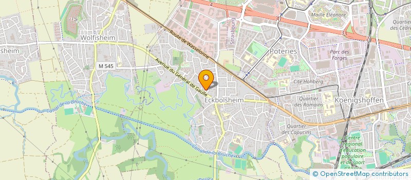 localisation de l'entreprise SCI QUATRE H  ECKBOLSHEIM