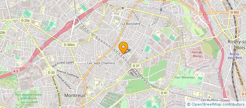 localisation de l'entreprise SCI QUATRO à MONTREUIL