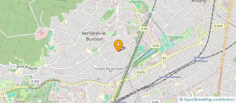 localisation de l'entreprise SCI QUATUOR  VERRIERES-LE-BUISSON