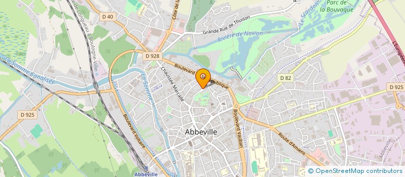 localisation de l'entreprise SCI QUE-QUE à ABBEVILLE