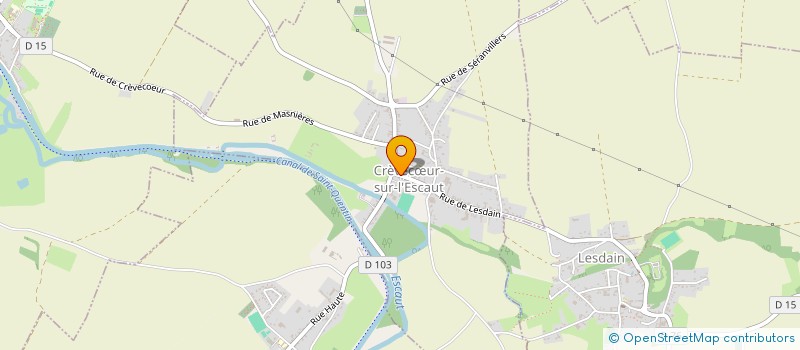 localisation de l'entreprise SCI QUEANT  CREVECUR-SUR-L'ESCAUT