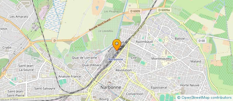 localisation de l'entreprise SCI QUENEAU-IMMO à NARBONNE