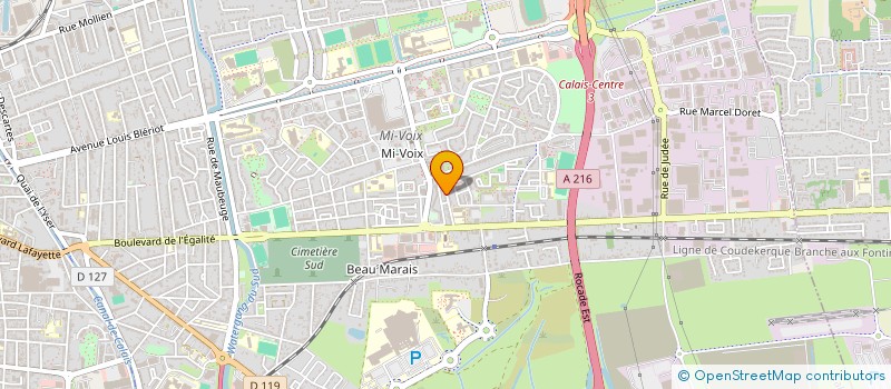 localisation de l'entreprise SCI QUENEZ SARTIAUX  CALAIS