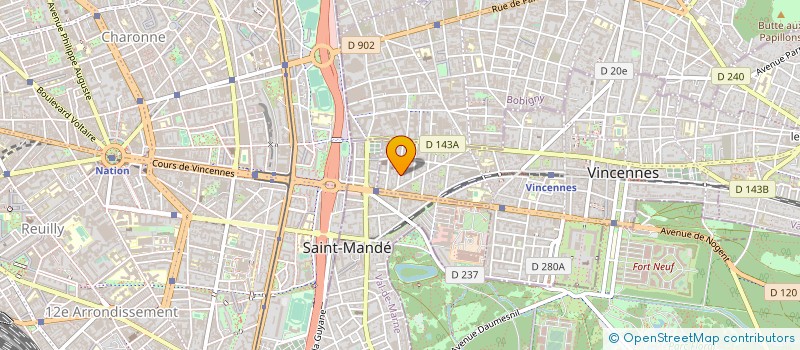 localisation de l'entreprise SCI QUERAS à VINCENNES