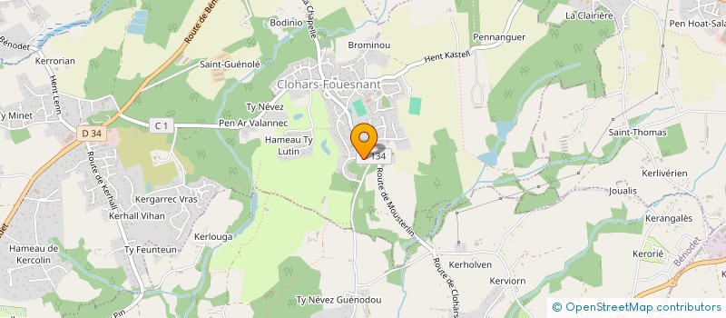 localisation de l'entreprise SCI QUERAS  SAINT-EVARZEC