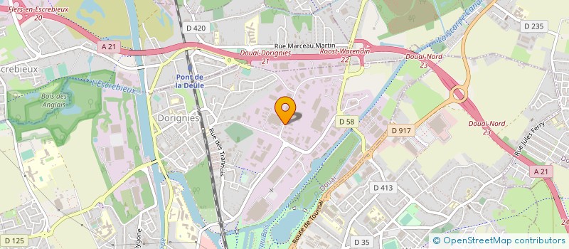 localisation de l'entreprise SCI QUERCUS à DOUAI