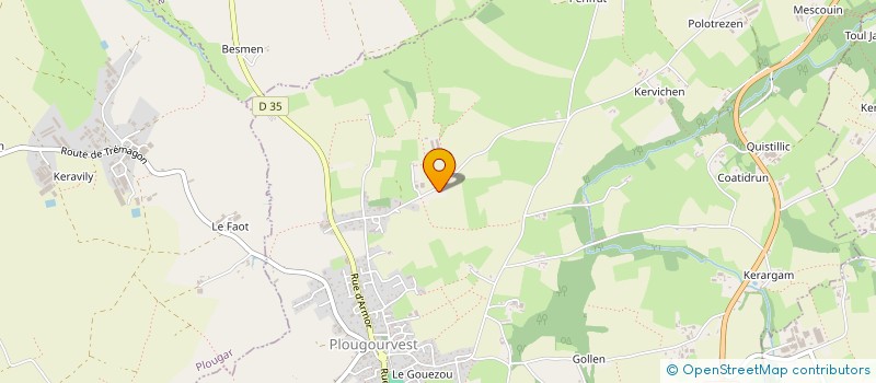 localisation de l'entreprise SCI QUERE  PLOUGOURVEST