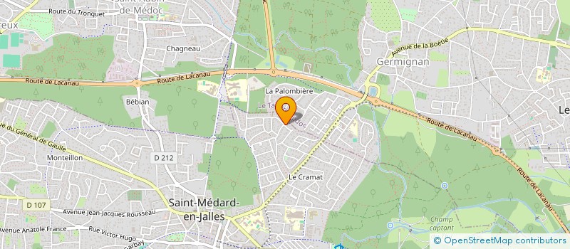 localisation de l'entreprise SCI QUERIBUS-FAURE  SAINT-MEDARD-EN-JALLES