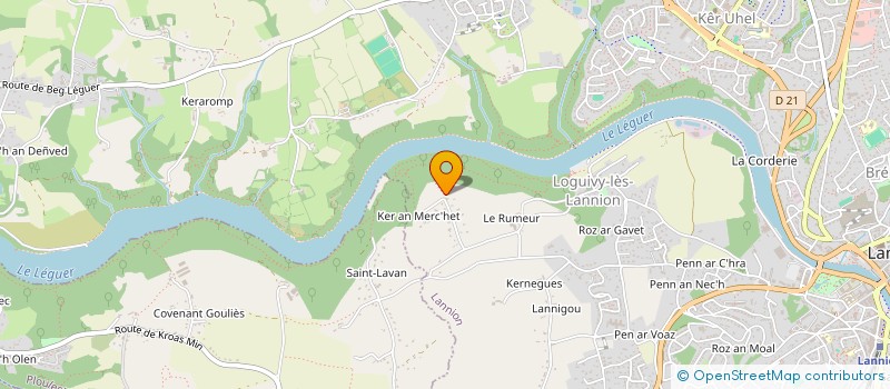 localisation de l'entreprise SCI QUIET STAR  LANNION