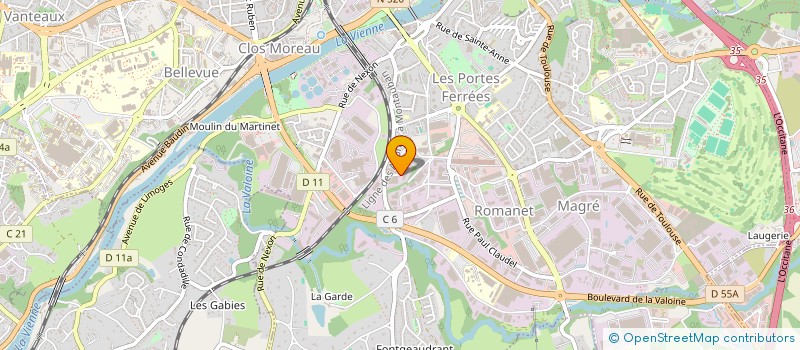 localisation de l'entreprise SCI QUILIM à LIMOGES