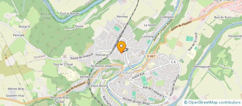 localisation de l'entreprise SCI QUINIOU FRERES  CHATEAULIN