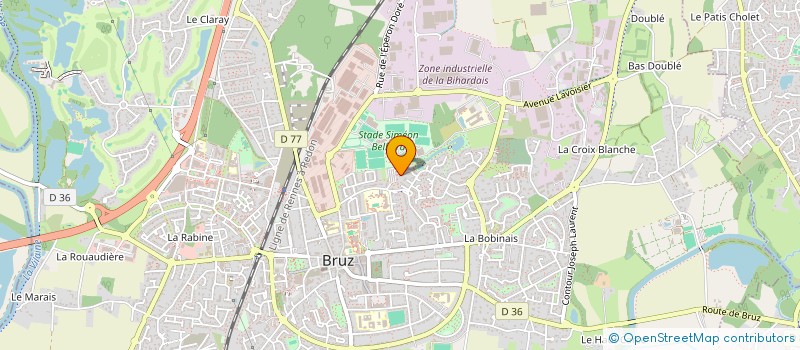 localisation de l'entreprise SCI QUINPINSAU  BRUZ