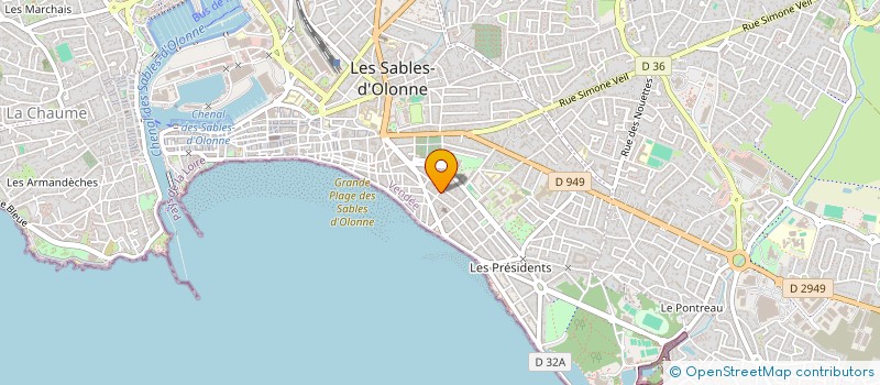 localisation de l'entreprise SCI QUIVA à LES SABLES D'OLONNE