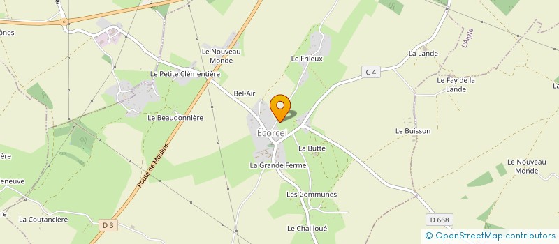 localisation de l'entreprise SCI QUOLINE à ECORCEI