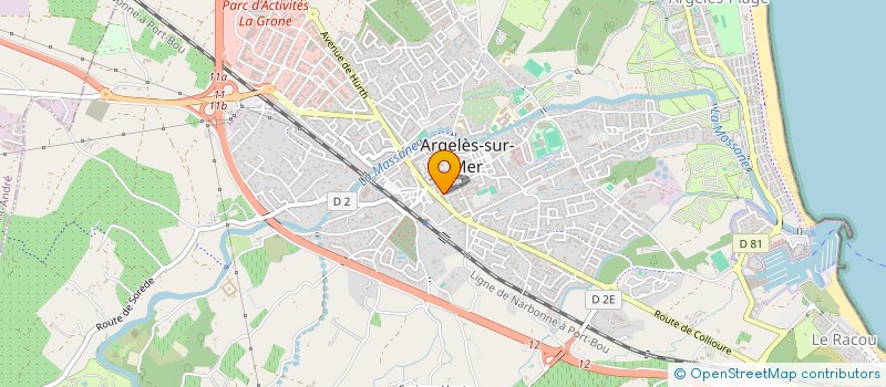 localisation de l'entreprise SCI R.A.H à ARGELES-SUR-MER