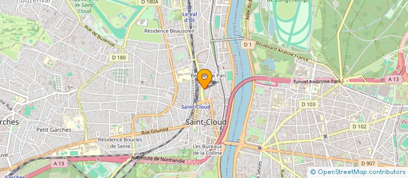 localisation de l'entreprise SCI R&B à SAINT-CLOUD